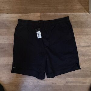 Goodlife Black Flat Front Casual Shorts